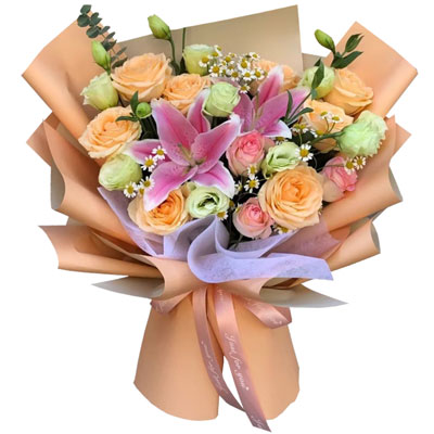 扬州11朵玫瑰桔梗百合,陪你每个季节